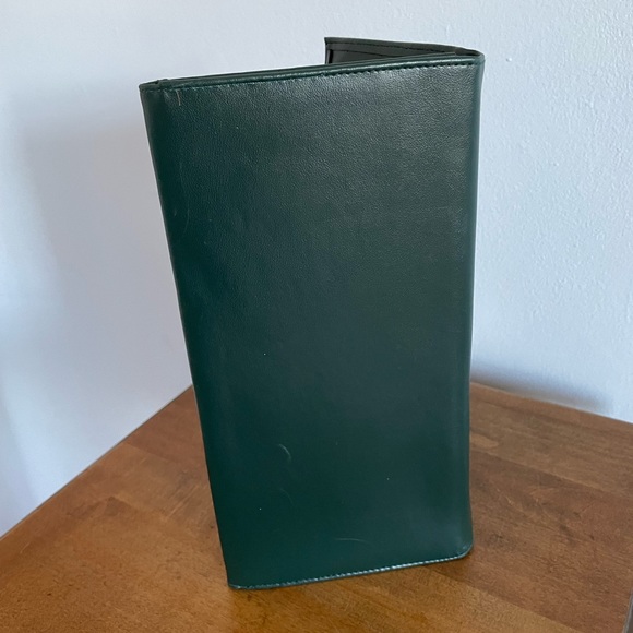 Men’s Long Wallet in Rich Hunter Green Leather billfold card carrier - Picture 7 of 7